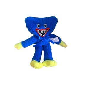 Poppy Playtime Huggy Wuggy Plush – Blue Monster Character Plush Toy (~9” Tall)